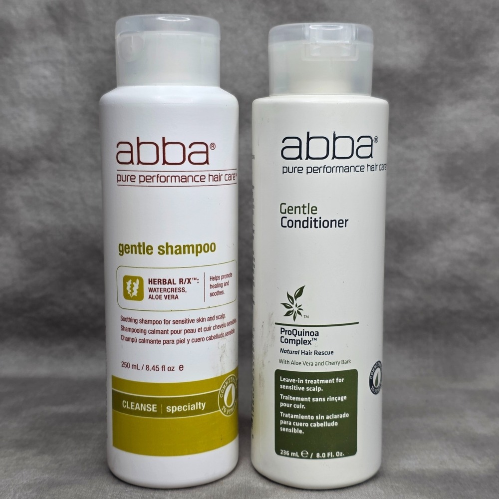 ABBA Gentle Shampoo & Conditioner SET 8 oz Aloe,‎ Cherry Bark, Watercress